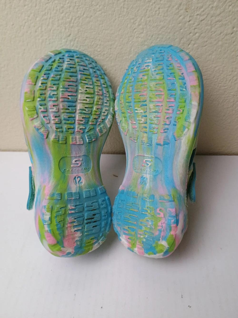 Skechers Cali Toddler Girl 12 Foamies Blue Multi-Color Water-Friendly Clogs